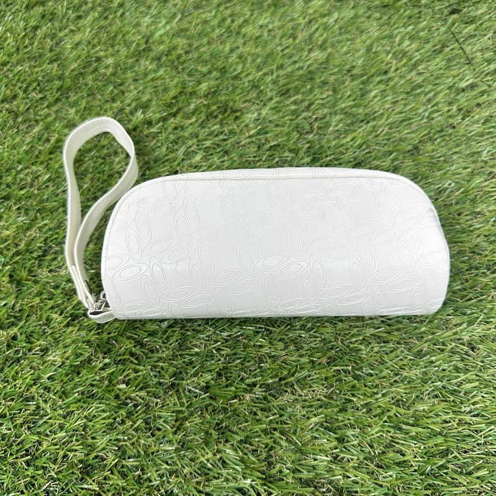 Oakley Sunglass White Soft Case Wristlet & Logo Fabric Bag Items